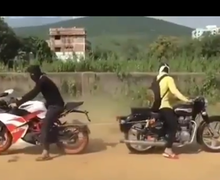 Video Adu Tarik Motor Sport Tua Lawan Muda, Pemenangnya Tidak Disangka