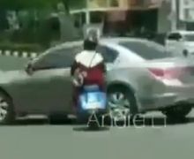 Ngilu, Video Wanita Pengendara Vespa Disenggol Honda Accord Setelah Terobos Lampu Merah