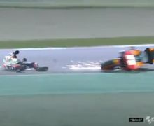 Ngeri! Video Jorge Lorenzo Terlempar Keras di FP3 MotoGP Qatar, Motor Sampai Keluarkan Api