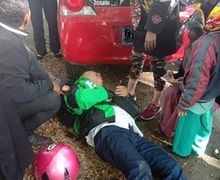 Driver Ojol Tergeletak Kesakitan di Pinggir Jalan Bikin Geger, Mulut Berdarah Korban Tabrak Lari