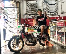 Racikan Sok Belakang Standar Yamaha RX-King Ala Pembalap Senior Fabrianus Balank, Murmer Cing