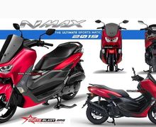 Tampang Baru Yamaha NMAX 2019 Bikin Geger, Warna Merah Menyala, Spion Masih Model Lama