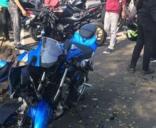 Tragis, Dua Suzuki GSX-R150 Adu Banteng Karena Kebut-kebutan