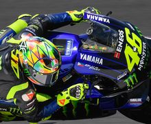 Valentino Rossi Gak Ada Obatnya, Pakai Ban Slick di Trek Basah MotoGP Prancis 2019