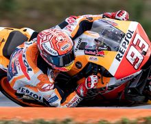 Gokil, Marc Marquez Pole Position Pakai Ban Slick di lintasan basah MotoGP Ceko, Valentino Rossi Tertatih di Posisi-7