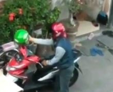 Sudah Diteriaki dan Direkam, Seorang Maling Tetap Nekat Beraksi di Siang Bolong, Motor Driver Ojol Dicuri