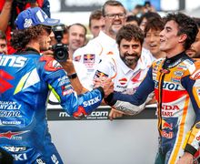 Dua Kali Tertipu di Tikungan Terakhir, Marc Marquez Sempat Emosi di MotoGP Inggris 2019