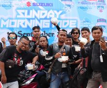 Asyik Banget, Ratusan Bikers Suzuki Gelar Sunday Morning Ride di Banten