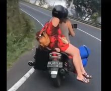 Bahaya! Bule Seksi Berpakaian Mini di Bali Bonceng Motor Salah Posisi, Bisa Bikin Celaka