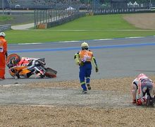 Ngeri! Video Jatuhnya Marc Marquez di MotoGP Thailand 2019, Motor Sampai Ringsek