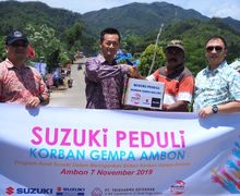 Gempa Bumi Hancurkan Rumah Warga, Suzuki Ikut Meringankan Beban Korban di Maluku