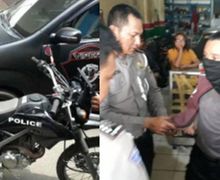 Jeruk Makan Jeruk, Polisi Naik Motor Trail Hadang Pemotor Lawah Arah, Eh Diciduk Polisi Juga