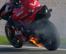 Ngeri, Video Motor Ducati Terbakar Parah di FP1 MotoGP Valencia 2019