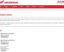 Bikin Penasaran Nih! Ada Menu Product Update di Website Astra Honda Motor, Apa Maksudnya?