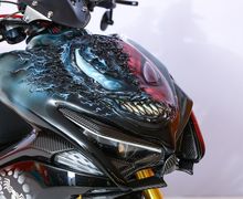 Begini Tampilan Yamaha Aerox yang Jadi Juara Master di Customaxi Denpasar, Pakai Airbrush 3D Spiderman dan Venom!