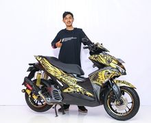Yamaha Aerox Ini Sabet Juara Kelas Daily di Customaxi Bali, Pakai Decal Garuda Wisnu Kencana