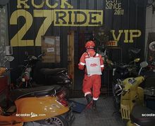 Bisa Ditiru Bengkel Lain, Scooter VIP Semprot Disinfektan Untuk Basmi Corona