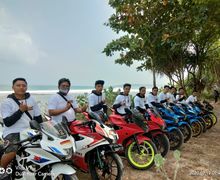Syukuran Anniversary Pertama, GSX Community Nusantara Chapter Sukabumi Main ke Pantai