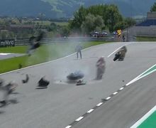 Breaking News, Pembalap Indonesia Andi Gilang Kecelakaan Parah di Sirkuit MotoGP Austria 2020, Motor Hancur Berantakan