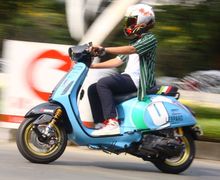 Modifikasi Vespa Sprint Hedon Rp 150 Juta, Pakai Motif Helm MotoGP