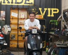 Enggak Mau Kalah Dengan Sultan Bintaro, Artis Gading Marten Ikutan Modifikasi Vespanya di Scooter VIP