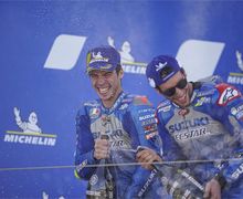 Bikin Merinding, Murid Valentino Rossi Ketakutan Lihat Performa Duo Suzuki di MotoGP Aragon 2020