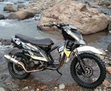Modifikasi Motor Yamaha X-Ride 2014, Hadiah Ultah dari Istri Tercinta