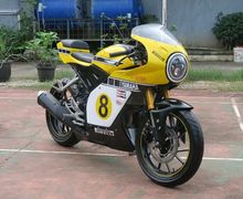 Modifikasi Motor Yamaha R15 Neo Cafe Racer, Dibalut Livery Legendaris