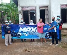 Salut, Komunitas MAXI Yamaha Beri Bantuan Untuk Korban Banjir Nganjuk