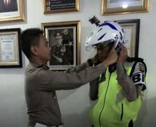 Polantas Pakai Helm yang Dipasangi Kamera, Pelanggar Langsung Terekam