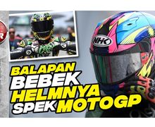Ngeri Balapan Motor Bebek Makin Canggih, Helmnya Aja Spek MotoGP
