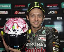 Warna dan Desainnya Unyu Banget, Valentino Rossi Pamer Helm Spesial di MotoGP San Marino 2021