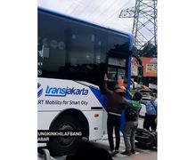 Video Driver Ojol Ngamuk ke Sopir Bus TransJakarta, Kaca Sampai Pecah Gara-gara Masalah Ini