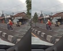 Viral Video Cewek Naik Motor Honda BeAT Lawan Arah Gak Pakai Helm, Begini Endingnya