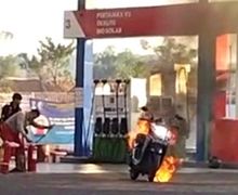 Motor Matic Honda Genio Terbakar Di SPBU Sampang, Berikut Faktanya