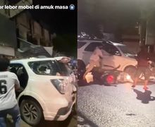Video Mobil Toyota Rush Tabrak Motor di Palembang Malah Coba Kabur, Diamuk Warga Sampai Hancur