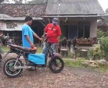 Keren, Pemuda di Lampung Selatan Berhasil Rakit Motor Listrik, Bisa Tempuh Jarak Ratusan KM