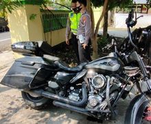 Pemotor Harley-Davidson Tabrak Honda BeAT di Kulon Progo, Korban Mental 10 Meter