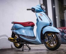 Sporty, Modifikasi Motor Yamaha Grand Filano Tempel Aksesoris Mewah Plus Carbon