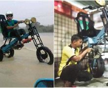 Mantab Jiwa! Motor Ala Biker Malaysia ini Dimodifikasi jadi Anti Badai Dan Banjir