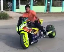 Alus.. Video Bikers Pamer Teknik Drifting Pakai Superbike, yang Bawa Mobil Aja Digocek