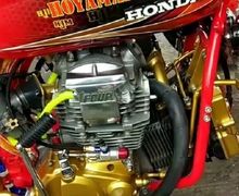 Uedan! Video Modifikasi Honda CB Dua Silinder, Pakai Blok Seher Gado-gado Bikin Melongo