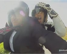 Ini Baru Uji Nyali, Video Biker Dibonceng Pakai Moge Sama Pengendara Jahat