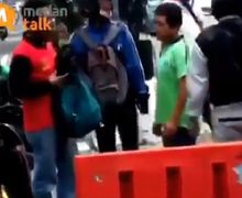 Viral... Video Pemotor Tiba-tiba Cabut Pisau saat Ribut dengan Driver Ojek Online  di Medan