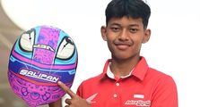 Terungkap Arti Grafis Helm Pembalap Indonesia Veda Ega Pratama di ARRC Mandalika, Ada Belalang