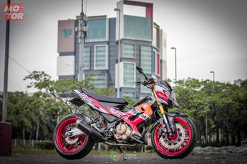 Demam Pasang Kaki Kaki Gambot Modifikasi Suzuki Satria F Sukses Tampil Garang Ala Moge Motorplus