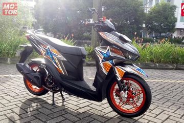 Mewah, Modifikasi Motor Honda Vario 125 2023 Grafis Helm Arai Plus ...