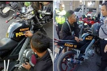 Pemotor Pasang Stiker Teman Polisi Malah Kena Razia Dan Disuruh