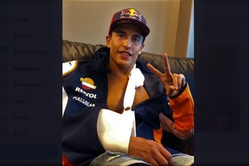 Marc Marquez banjir dukungan, kompak pakai tagar #AllWithMarc