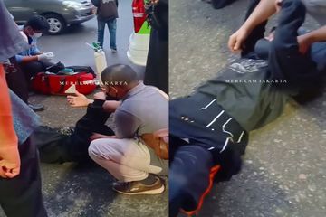 Video Pemotor Wanita Kesurupan Setelah Tergelincir Karena Terobos ...